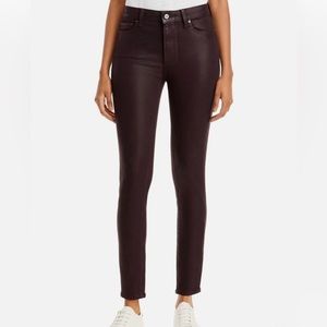 Paige Hoxton Coated Skinny Jean in Black Cherry Luxe - 25 NWT